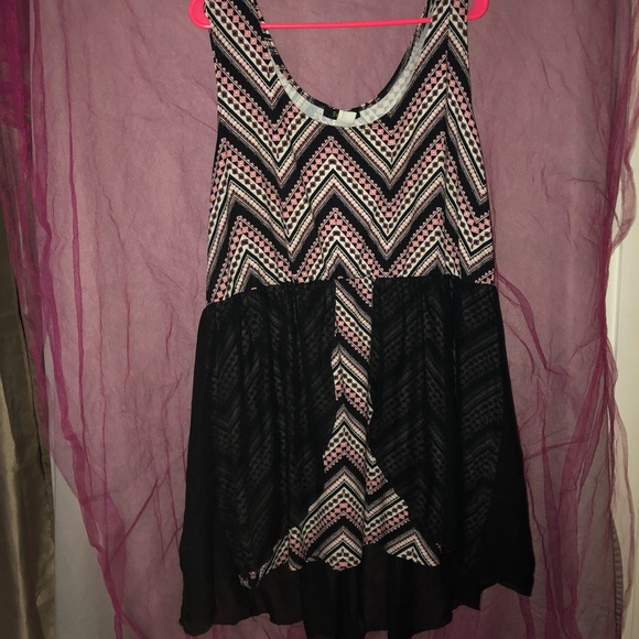 Chevron high low dress - Picture 2 of 3
